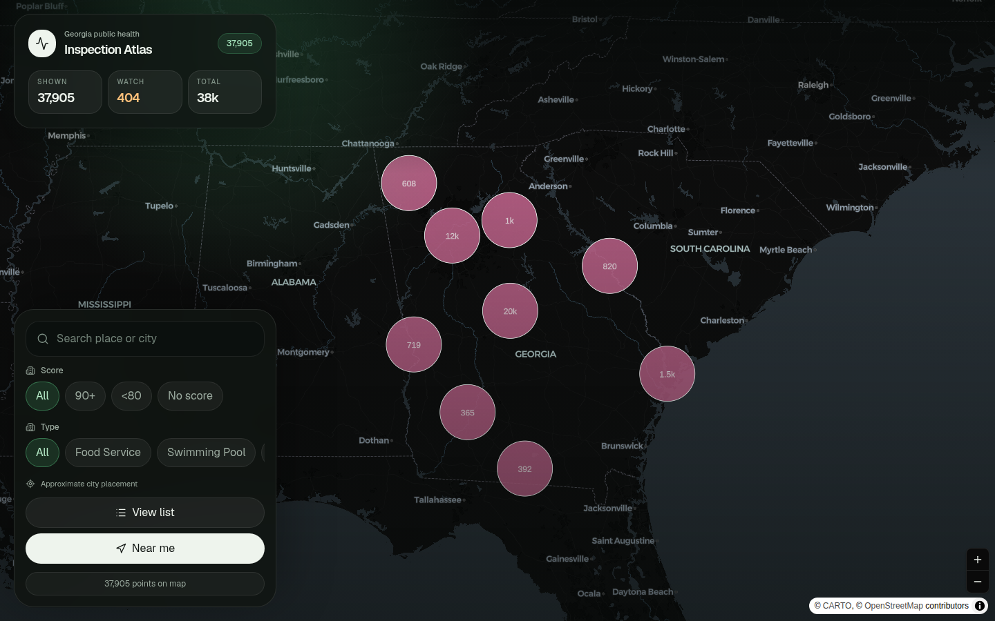 GA Health Inspection Atlas